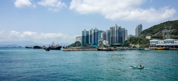 view of Hong Kong from water